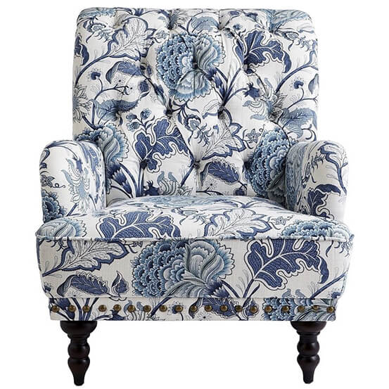 Fiore Floral Lounge Armchair, Armchairs manufactured and exported by D' Emporio Global, Gujarat, India